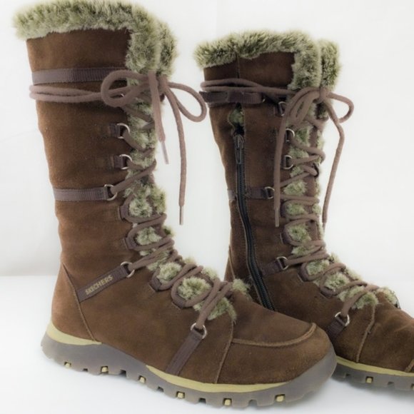 Skechers Shoes - Skechers winter boots with fur women size 8